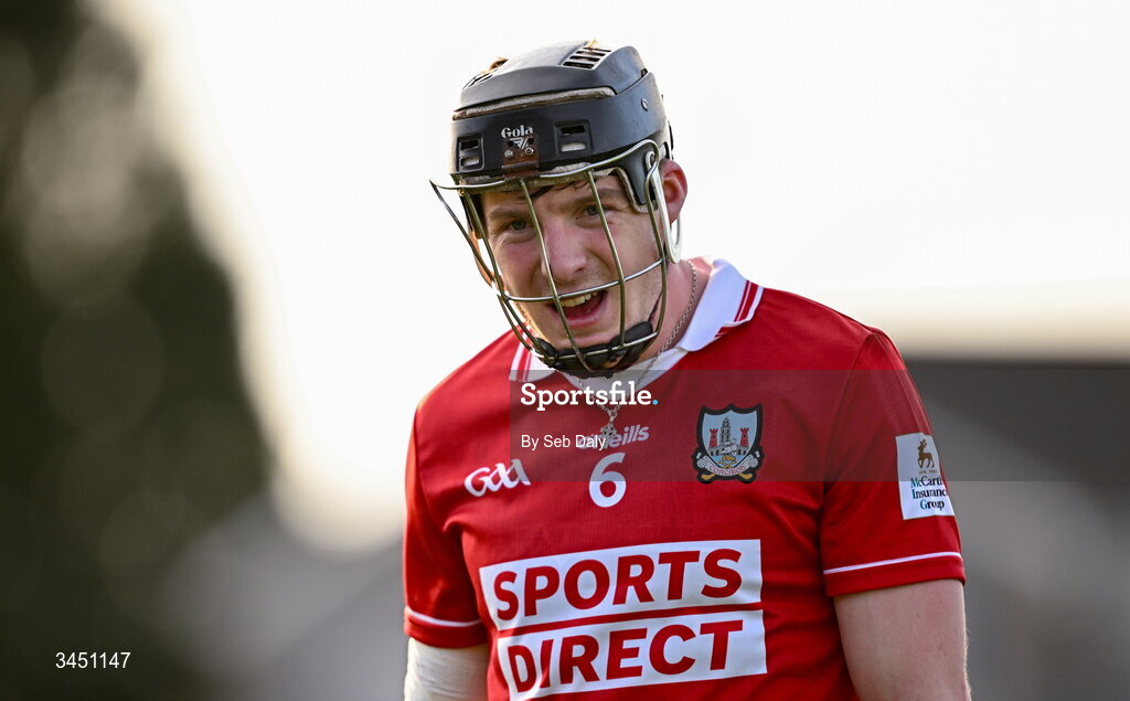9 May 2026; Eoin Downey of Cork during the Munster GAA Senior Hurling Championship Round 3 match between Waterford and Cork at Azzurri Walsh Park in Waterford. Photo by Seb Daly/Sportsfile