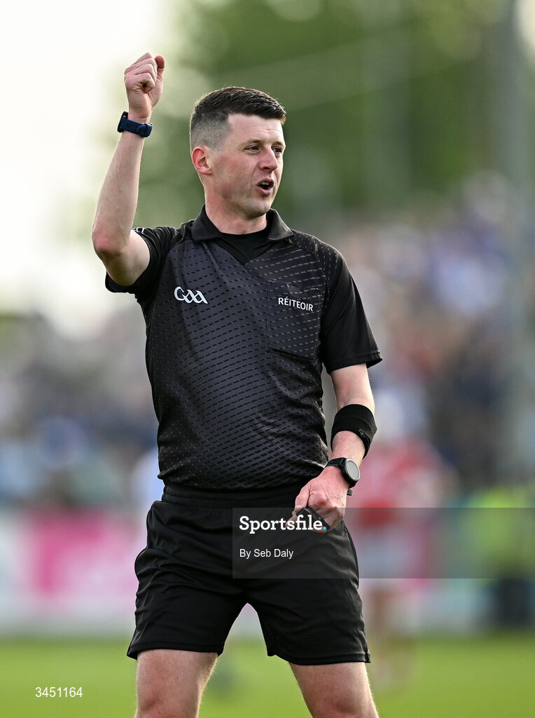 9 May 2026; Referee Sean Stack during the Munster GAA Senior Hurling Championship Round 3 match between Waterford and Cork at Azzurri Walsh Park in Waterford. Photo by Seb Daly/Sportsfile