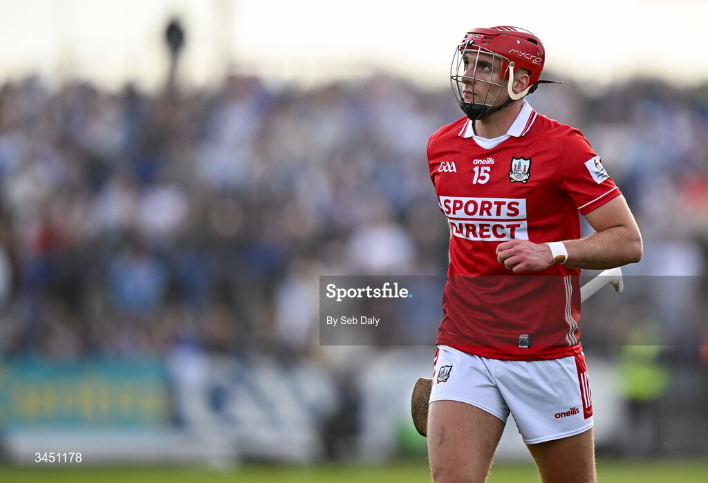 9 May 2026; Brian Hayes of Cork during the Munster GAA Senior Hurling Championship Round 3 match between Waterford and Cork at Azzurri Walsh Park in Waterford. Photo by Seb Daly/Sportsfile