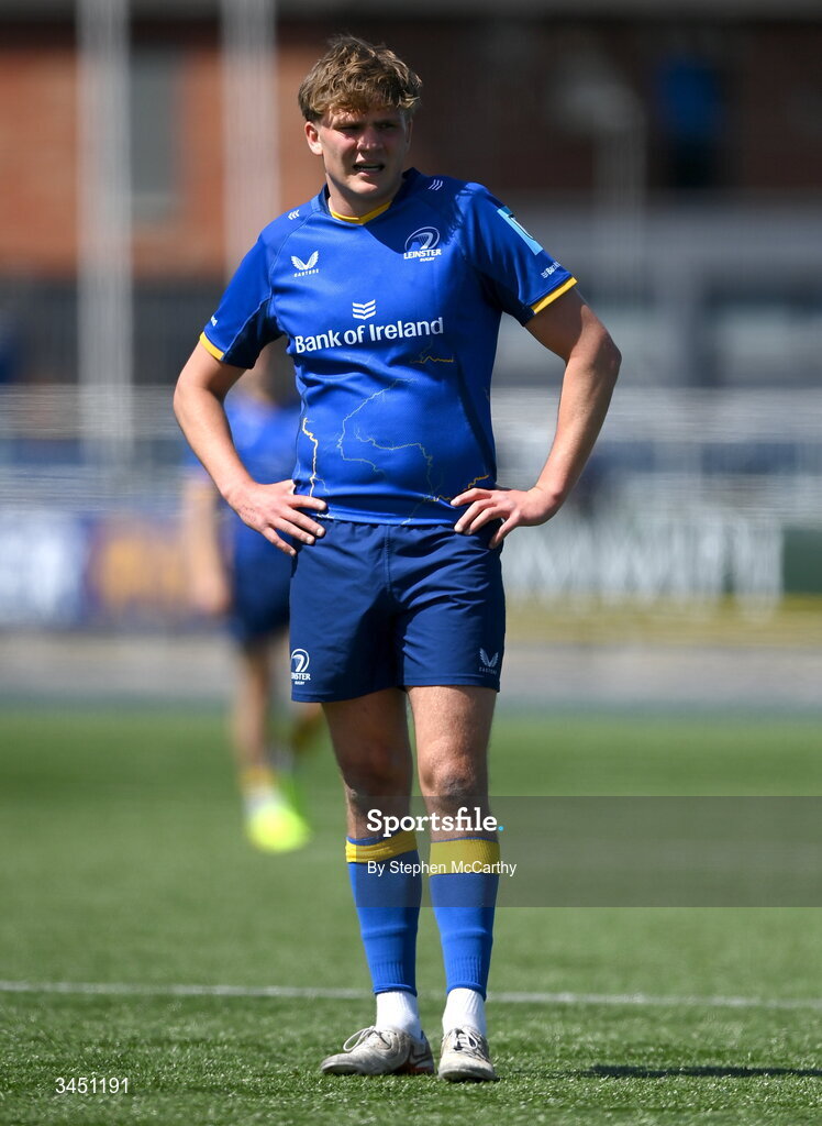 9 May 2026; Caspar Gabriel of Leinster during the IRFU Interprovincial A Championship match between Leinster A and Ulster A at Energia Park in Dublin. Photo by Stephen McCarthy/Sportsfile