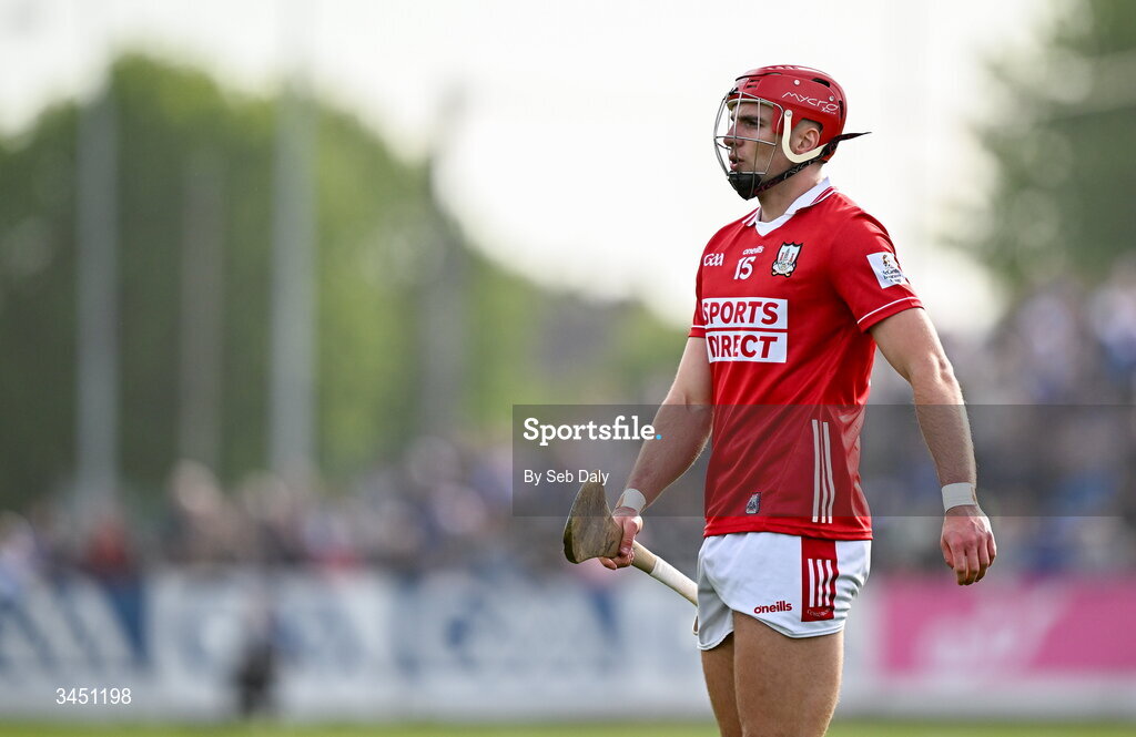 9 May 2026; Brian Hayes of Cork during the Munster GAA Senior Hurling Championship Round 3 match between Waterford and Cork at Azzurri Walsh Park in Waterford. Photo by Seb Daly/Sportsfile