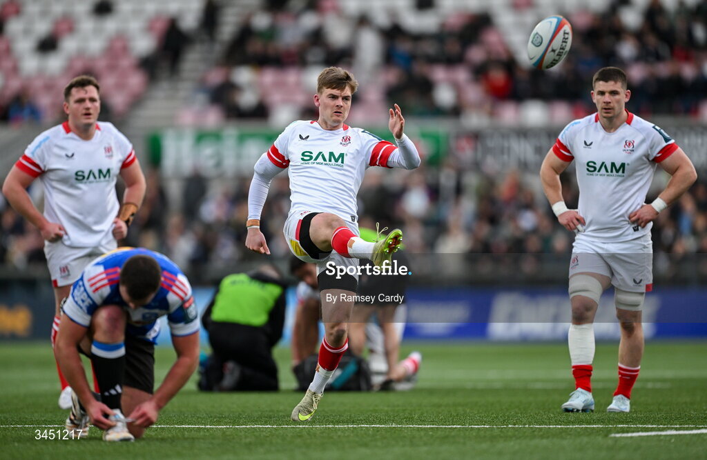 8 May 2026; Jake Flannery of Ulster during the United Rugby Championship match between Ulster and DHL Stormers at Affidea Stadium in Belfast. Photo by Ramsey Cardy/Sportsfile