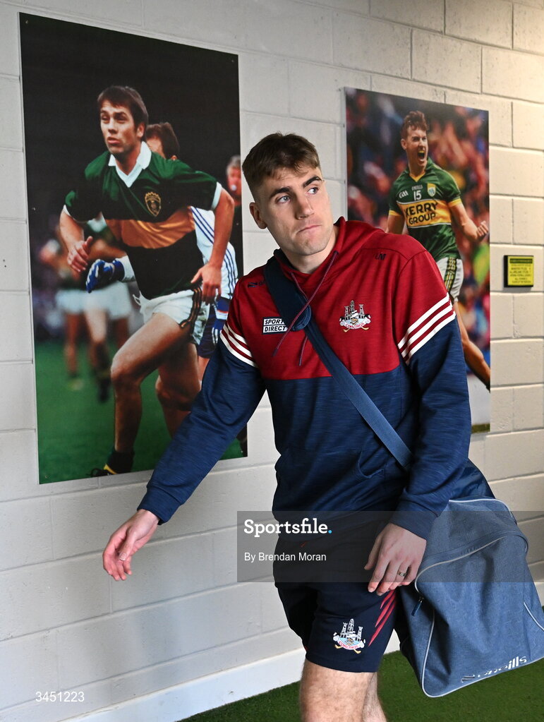10 May 2026; Cork captain Ian Maguire arrives before the Munster GAA Football Senior Championship final match between Kerry and Cork at Fitzgerald Stadium in Killarney, Kerry. Photo by Brendan Moran/Sportsfile