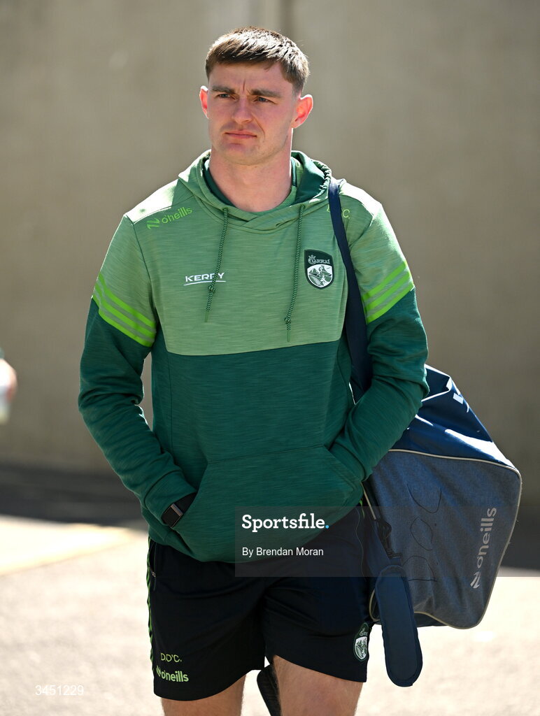 10 May 2026; Diarmuid O'Connor of Kerry arrives before the Munster GAA Football Senior Championship final match between Kerry and Cork at Fitzgerald Stadium in Killarney, Kerry. Photo by Brendan Moran/Sportsfile