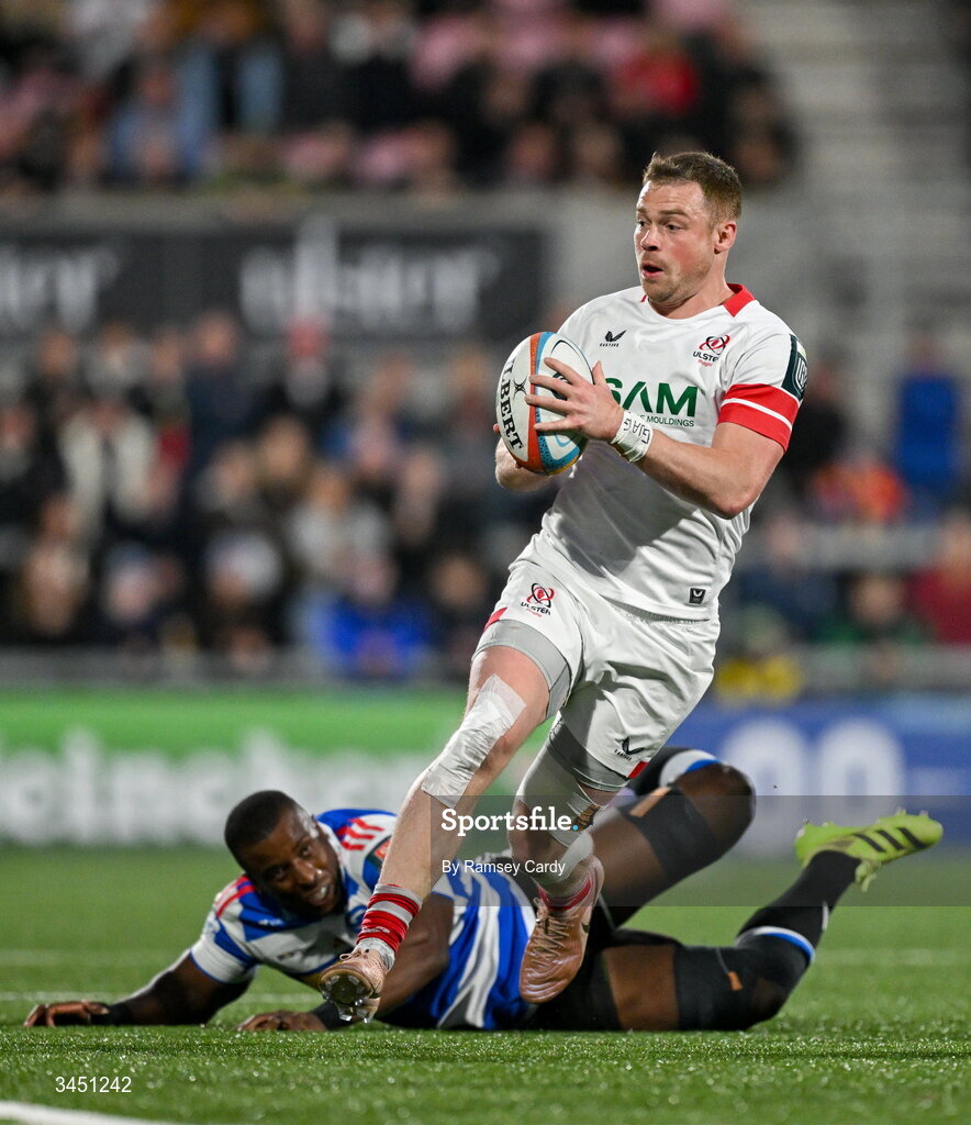 8 May 2026; Zac Ward of Ulster during the United Rugby Championship match between Ulster and DHL Stormers at Affidea Stadium in Belfast. Photo by Ramsey Cardy/Sportsfile