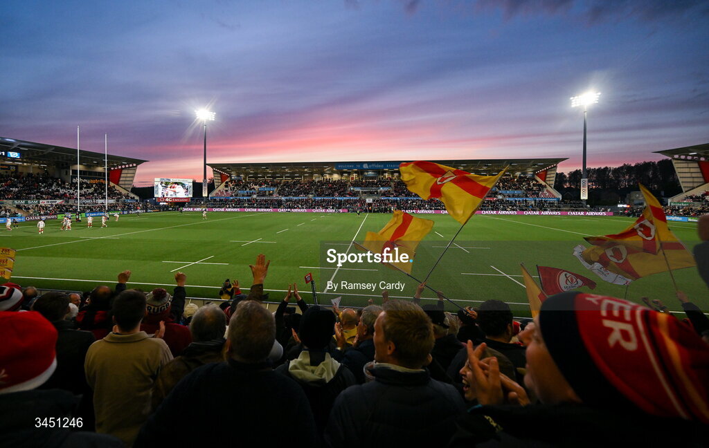 8 May 2026; A general view during the United Rugby Championship match between Ulster and DHL Stormers at Affidea Stadium in Belfast. Photo by Ramsey Cardy/Sportsfile