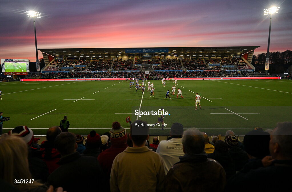 8 May 2026; A general view during the United Rugby Championship match between Ulster and DHL Stormers at Affidea Stadium in Belfast. Photo by Ramsey Cardy/Sportsfile