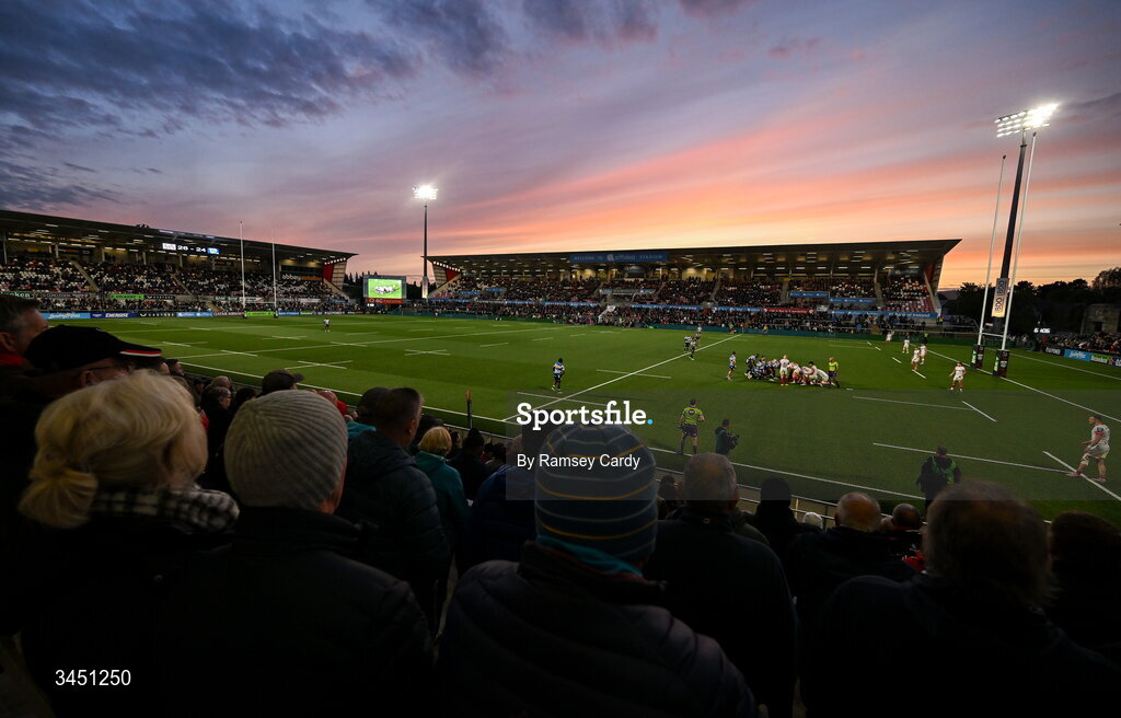 8 May 2026; A general view during the United Rugby Championship match between Ulster and DHL Stormers at Affidea Stadium in Belfast. Photo by Ramsey Cardy/Sportsfile