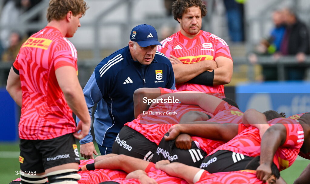 8 May 2026; DHL Stormers senior scrum coach Brok Harris before the United Rugby Championship match between Ulster and DHL Stormers at Affidea Stadium in Belfast. Photo by Ramsey Cardy/Sportsfile