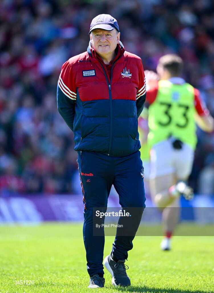 10 May 2026; Cork manager John Cleary before the Munster GAA Football Senior Championship final match between Kerry and Cork at Fitzgerald Stadium in Killarney, Kerry. Photo by Paul Phelan/Sportsfile