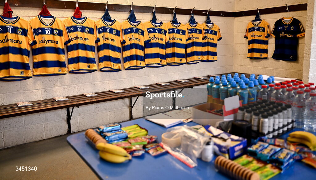 10 May 2026; Roscommon jerseys in their dressing room before the Connacht GAA Football Senior Championship final match between Roscommon and Galway at King & Moffatt Dr Hyde Park in Roscommon. Photo by Piaras Ó Mídheach/Sportsfile