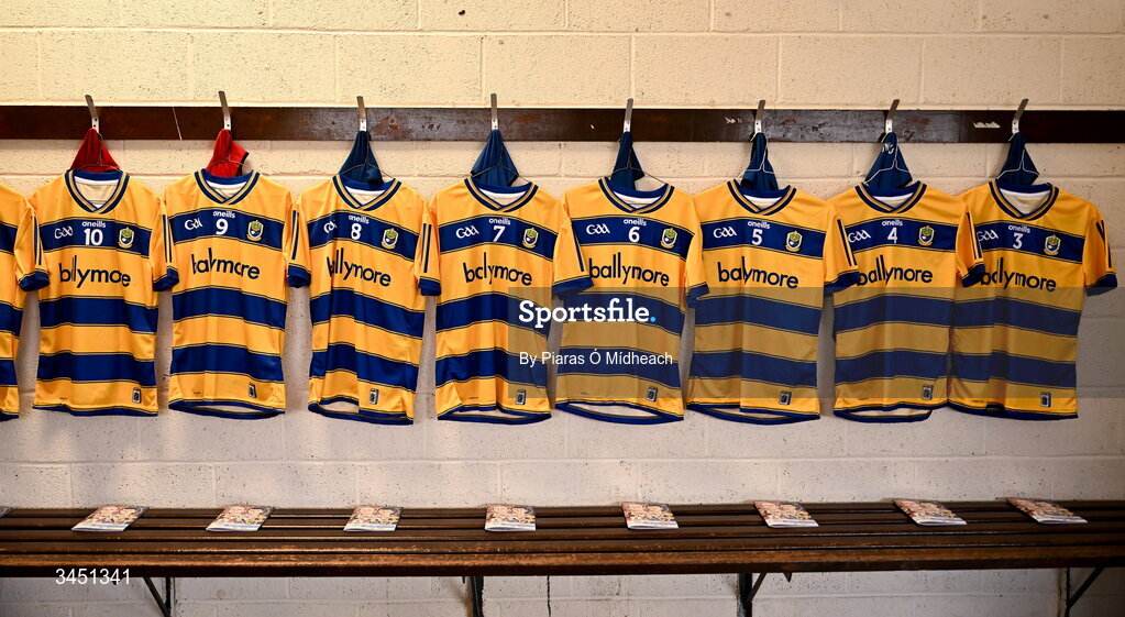 10 May 2026; Roscommon jerseys in their dressing room before the Connacht GAA Football Senior Championship final match between Roscommon and Galway at King & Moffatt Dr Hyde Park in Roscommon. Photo by Piaras Ó Mídheach/Sportsfile