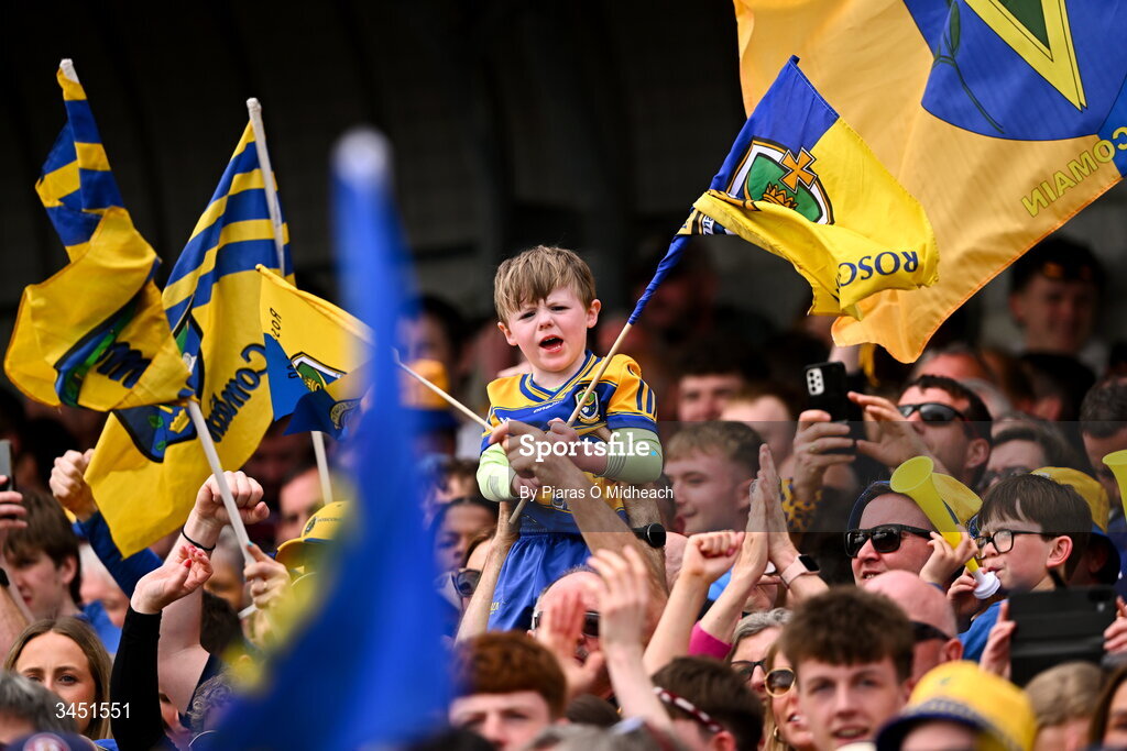 10 May 2026; A Roscommon supporter before the Connacht GAA Football Senior Championship final match between Roscommon and Galway at King & Moffatt Dr Hyde Park in Roscommon. Photo by Piaras Ó Mídheach/Sportsfile
