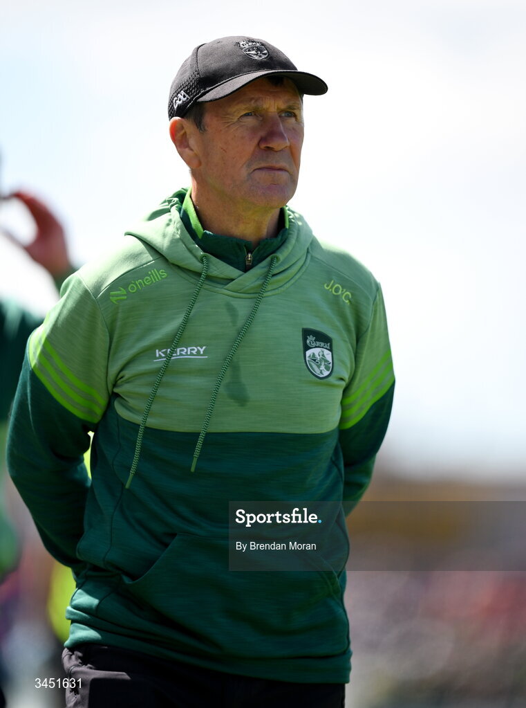 10 May 2026; Kerry manager Jack O'Connor during the Munster GAA Football Senior Championship final match between Kerry and Cork at Fitzgerald Stadium in Killarney, Kerry. Photo by Brendan Moran/Sportsfile