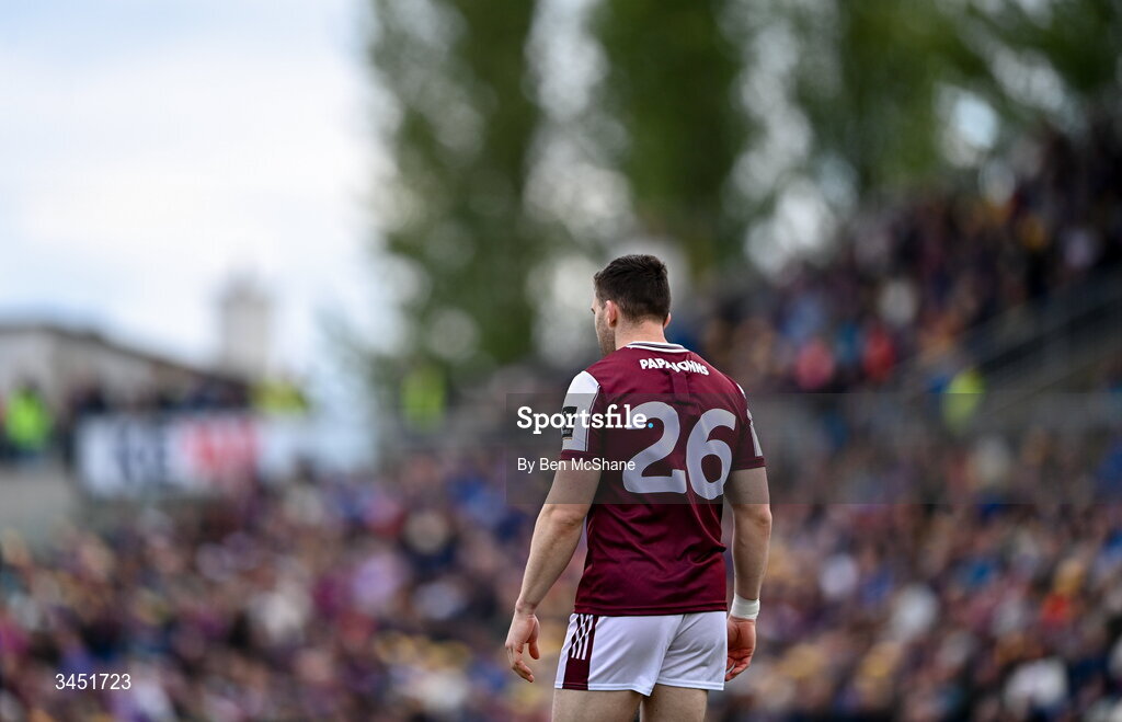10 May 2026; Damien Comer of Galway during the Connacht GAA Football Senior Championship final match between Roscommon and Galway at King & Moffatt Dr Hyde Park in Roscommon. Photo by Ben McShane/Sportsfile