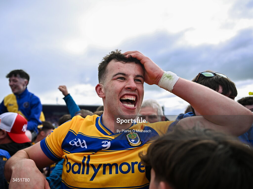 10 May 2026; Conor Ryan of Roscommon celebrates after his side's victory in the Connacht GAA Football Senior Championship final match between Roscommon and Galway at King & Moffatt Dr Hyde Park in Roscommon. Photo by Piaras Ó Mídheach/Sportsfile