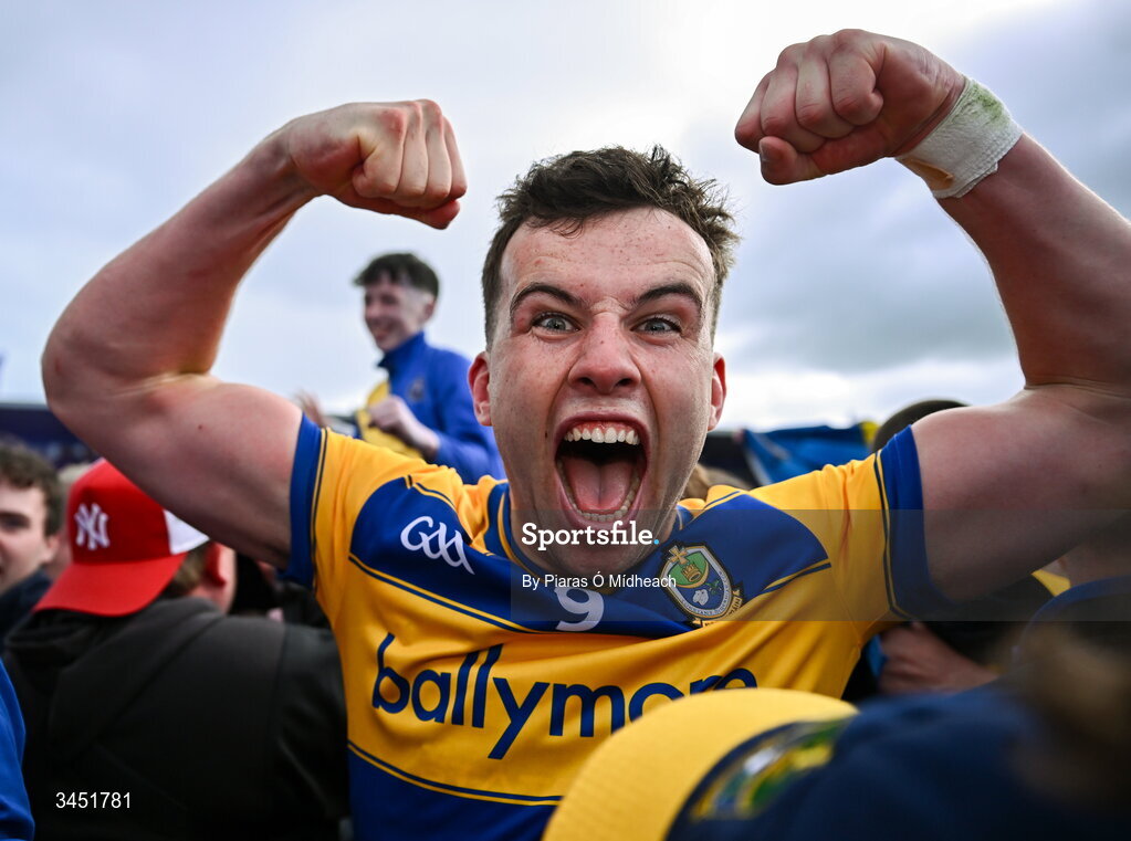 10 May 2026; Conor Ryan of Roscommon celebrates after his side's victory in the Connacht GAA Football Senior Championship final match between Roscommon and Galway at King & Moffatt Dr Hyde Park in Roscommon. Photo by Piaras Ó Mídheach/Sportsfile