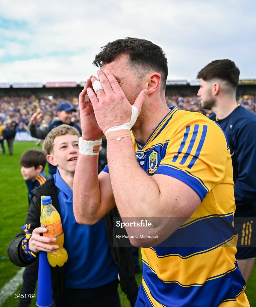 10 May 2026; Roscommon captain Diarmuid Murtagh reacts after his side's victory in the Connacht GAA Football Senior Championship final match between Roscommon and Galway at King & Moffatt Dr Hyde Park in Roscommon. Photo by Piaras Ó Mídheach/Sportsfile