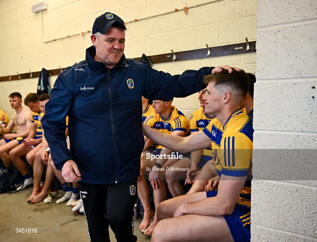 10 May 2026; Roscommon manager Mark Dowd celebrates with his players in the dressing room after victory in the Connacht GAA Football Senior Championship final match between Roscommon and Galway at King & Moffatt Dr Hyde Park in Roscommon. Photo by Piaras Ó Mídheach/Sportsfile