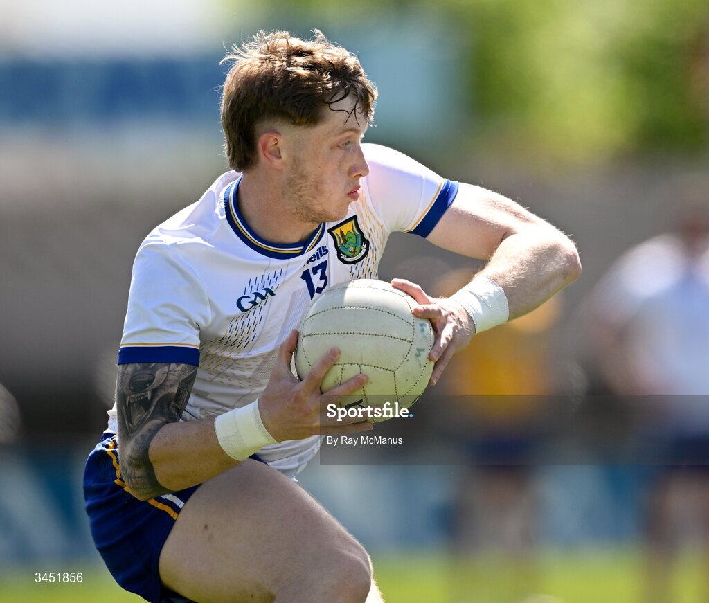 10 May 2026; Oisin McGraynor of Wicklow during the Táilteann Cup round 1 match between Laois and Wicklow at Laois Hire O'Moore Park in Portlaoise, Laois. Photo by Ray McManus/Sportsfile