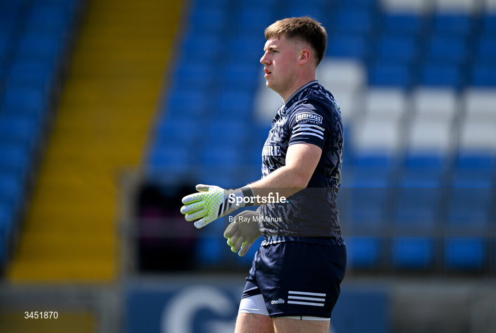 10 May 2026; Laois goalkeeper Matthew Byron during the Táilteann Cup round 1 match between Laois and Wicklow at Laois Hire O'Moore Park in Portlaoise, Laois. Photo by Ray McManus/Sportsfile