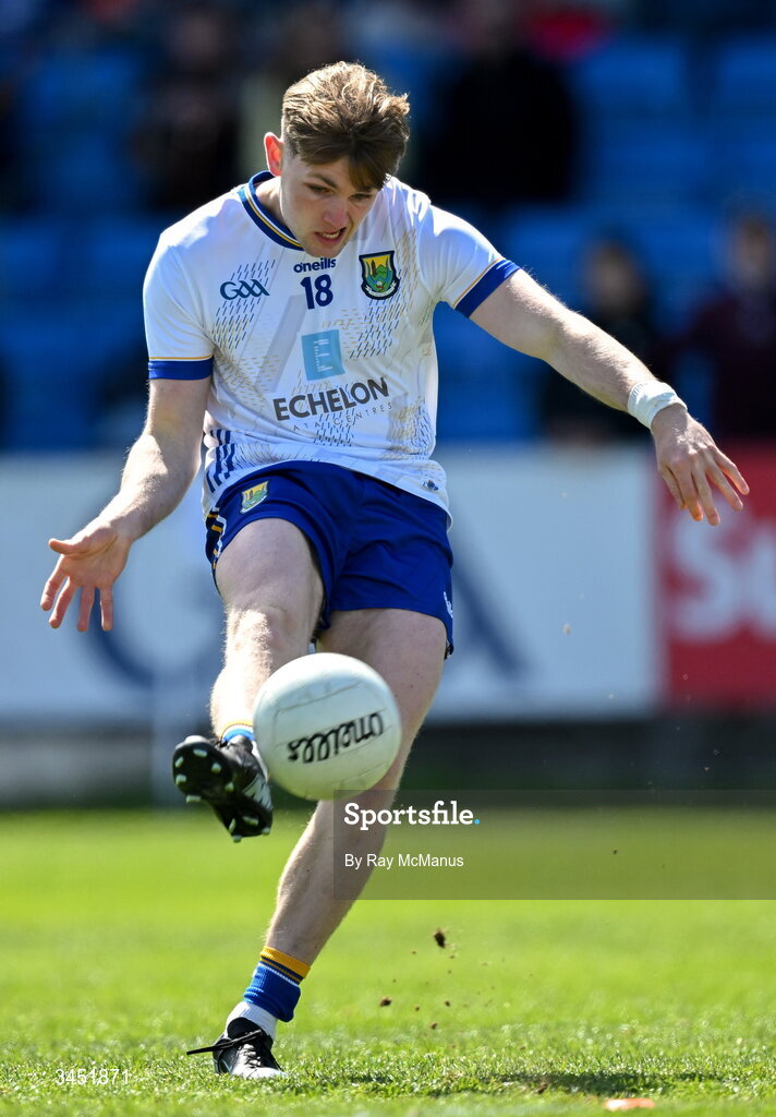 10 May 2026; Joe Prendergast of Wicklow during the Táilteann Cup round 1 match between Laois and Wicklow at Laois Hire O'Moore Park in Portlaoise, Laois. Photo by Ray McManus/Sportsfile