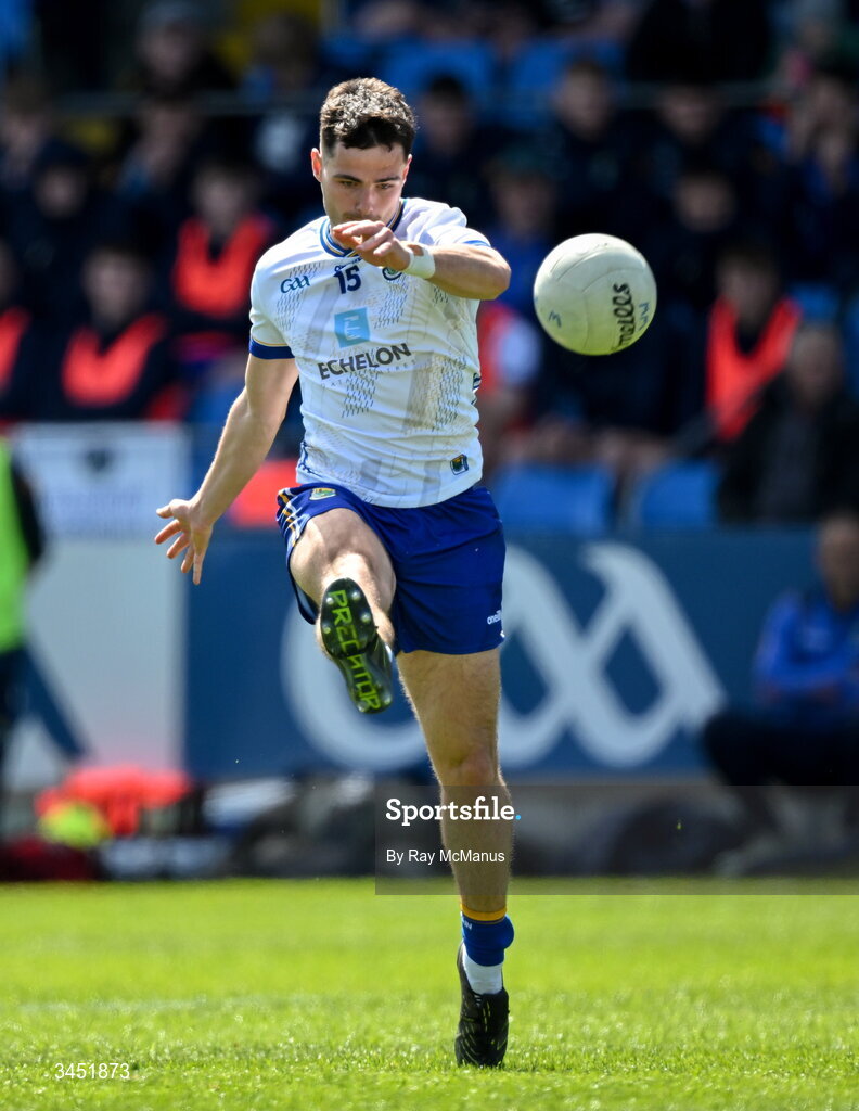 10 May 2026; Eoin Darcy of Wicklow during the Táilteann Cup round 1 match between Laois and Wicklow at Laois Hire O'Moore Park in Portlaoise, Laois. Photo by Ray McManus/Sportsfile