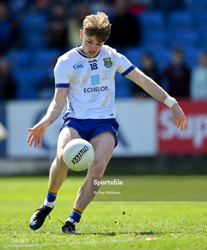 10 May 2026; Joe Prendergast of Wicklow during the Táilteann Cup round 1 match between Laois and Wicklow at Laois Hire O'Moore Park in Portlaoise, Laois. Photo by Ray McManus/Sportsfile