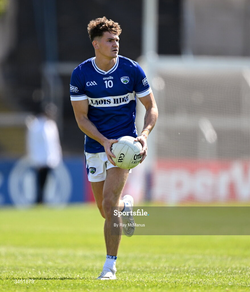 10 May 2026; Kevin Swayne of Laois during the Táilteann Cup round 1 match between Laois and Wicklow at Laois Hire O'Moore Park in Portlaoise, Laois. Photo by Ray McManus/Sportsfile