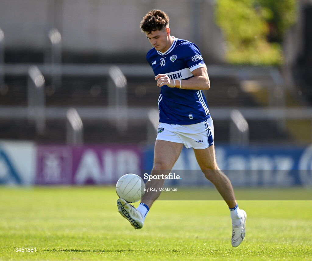 10 May 2026; Kevin Swayne of Laois during the Táilteann Cup round 1 match between Laois and Wicklow at Laois Hire O'Moore Park in Portlaoise, Laois. Photo by Ray McManus/Sportsfile
