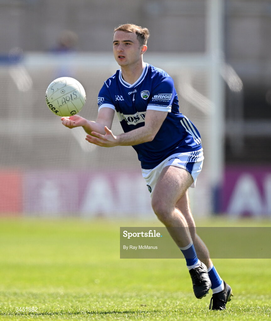 10 May 2026; Alex Mohan of Laois during the Táilteann Cup round 1 match between Laois and Wicklow at Laois Hire O'Moore Park in Portlaoise, Laois. Photo by Ray McManus/Sportsfile