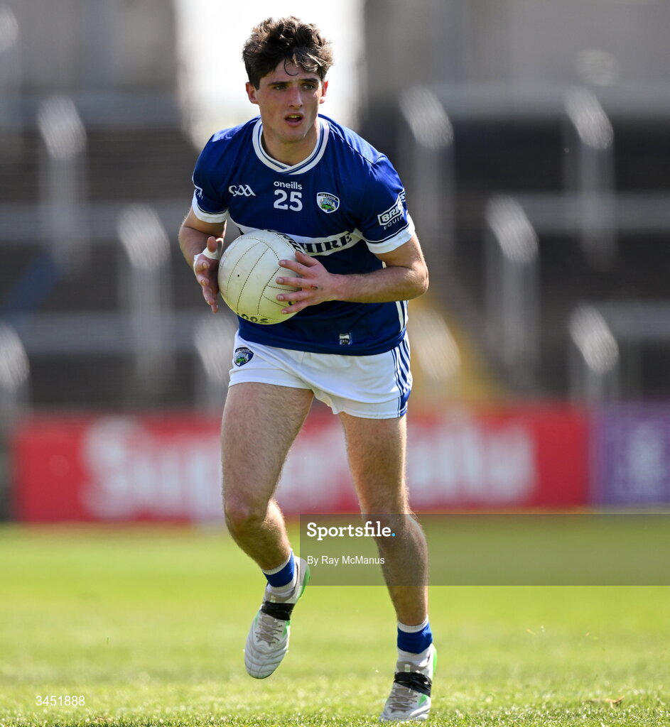 10 May 2026; Cian Nolan of Laois during the Táilteann Cup round 1 match between Laois and Wicklow at Laois Hire O'Moore Park in Portlaoise, Laois. Photo by Ray McManus/Sportsfile