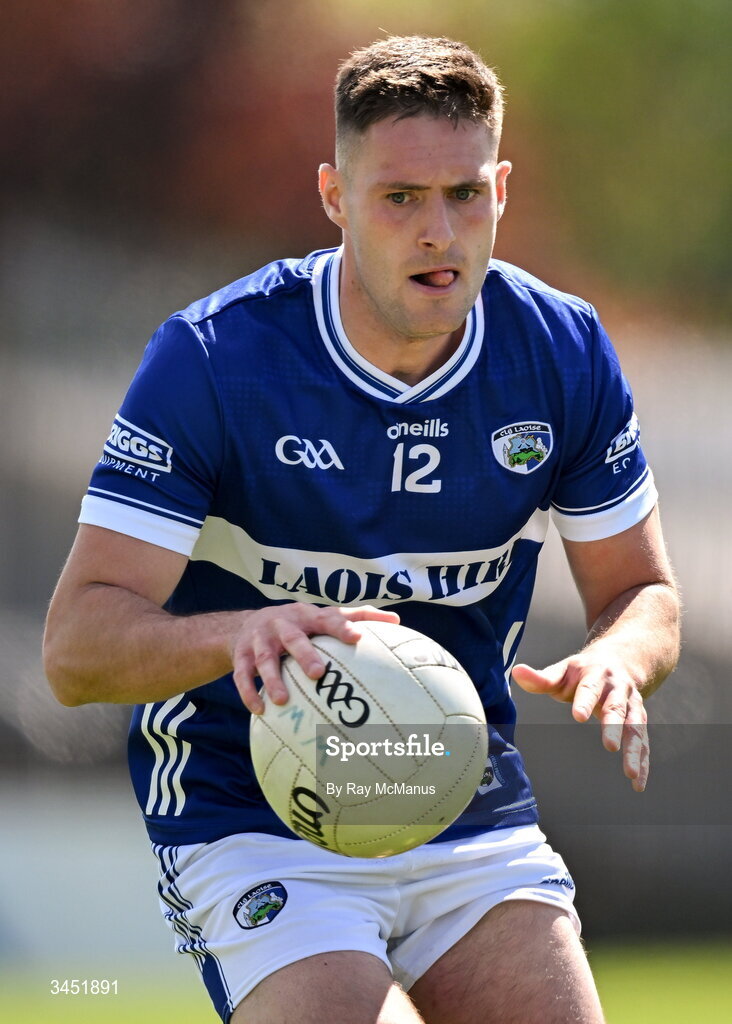 10 May 2026; Patrick O'Sullivan of Laois during the Táilteann Cup round 1 match between Laois and Wicklow at Laois Hire O'Moore Park in Portlaoise, Laois. Photo by Ray McManus/Sportsfile