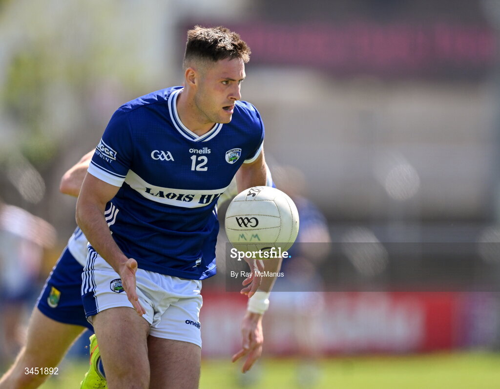 10 May 2026; Patrick O'Sullivan of Laois during the Táilteann Cup round 1 match between Laois and Wicklow at Laois Hire O'Moore Park in Portlaoise, Laois. Photo by Ray McManus/Sportsfile