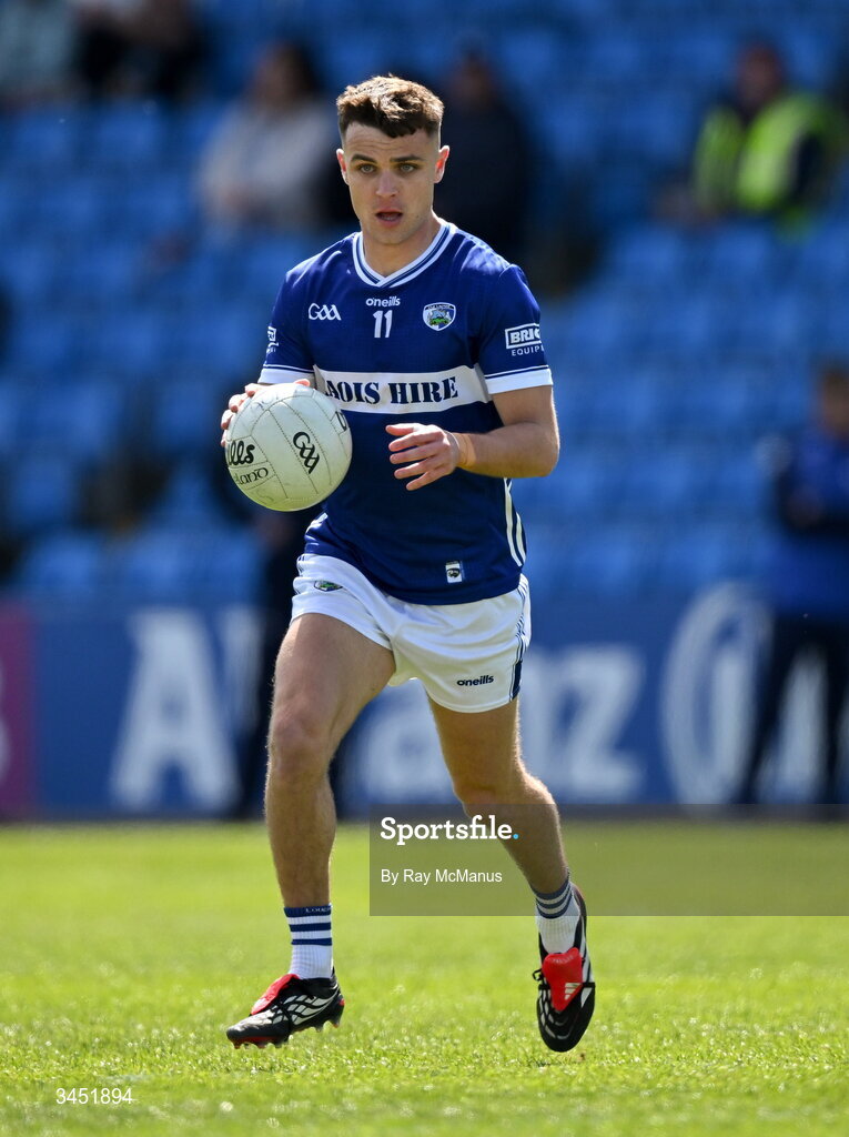 10 May 2026; Ronan Coffey of Laois during the Táilteann Cup round 1 match between Laois and Wicklow at Laois Hire O'Moore Park in Portlaoise, Laois. Photo by Ray McManus/Sportsfile