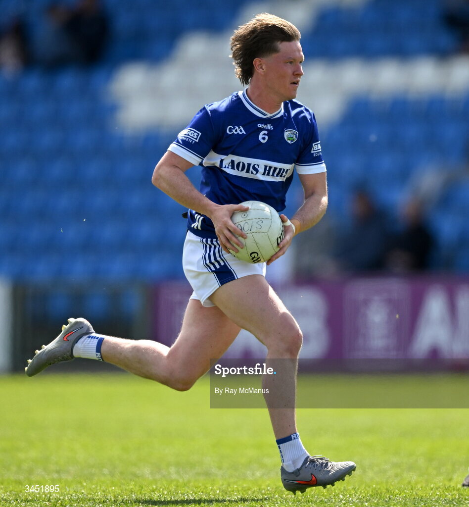 10 May 2026; Aaron McEvoy of Laois during the Táilteann Cup round 1 match between Laois and Wicklow at Laois Hire O'Moore Park in Portlaoise, Laois. Photo by Ray McManus/Sportsfile