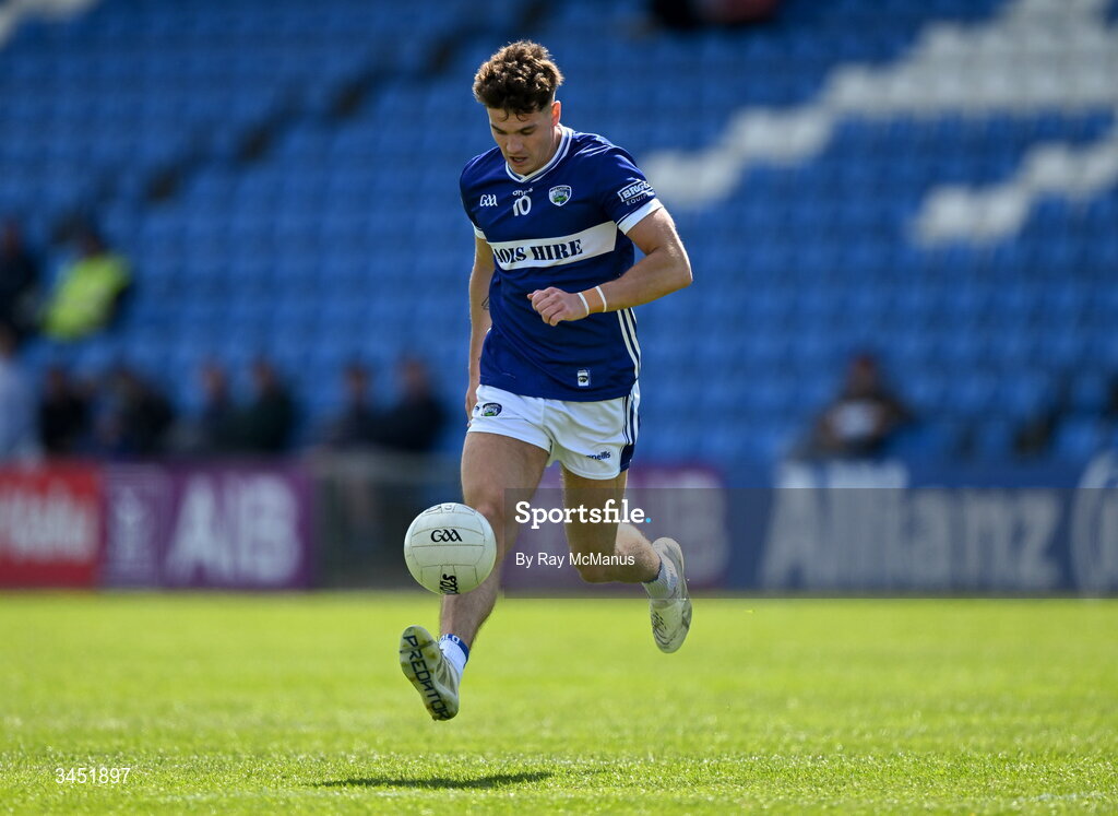 10 May 2026; Kevin Swayne of Laois during the Táilteann Cup round 1 match between Laois and Wicklow at Laois Hire O'Moore Park in Portlaoise, Laois. Photo by Ray McManus/Sportsfile