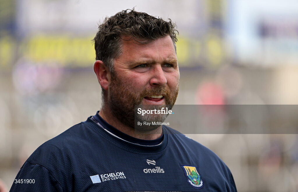 10 May 2026; Wicklow selector Gary Duffy during the Táilteann Cup round 1 match between Laois and Wicklow at Laois Hire O'Moore Park in Portlaoise, Laois. Photo by Ray McManus/Sportsfile