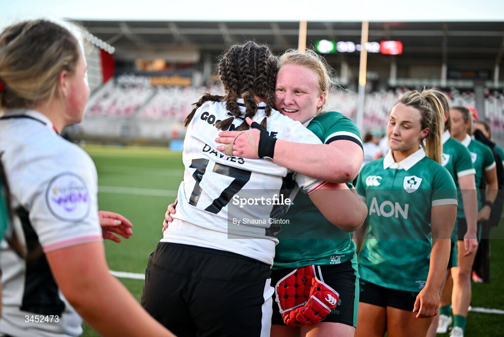 9 May 2026; Aoife Wafer of Ireland after the Women's 6 Nations Rugby Championship match between Ireland and Wales at Affidea Stadium in Belfast. Photo by Shauna Clinton/Sportsfile