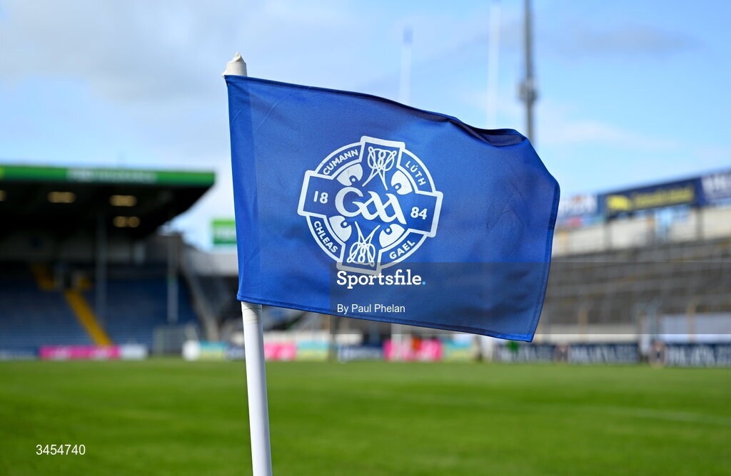 13 May 2026; A general view of a sideline flag before the Dalata Hotel Group GAA Football All-Ireland U20 Championship semi-final match between Kerry and Roscommon at FBD Semple Stadium in Thurles, Tipperary. Photo by Paul Phelan/Sportsfile