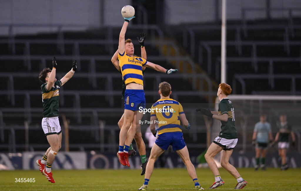 13 May 2026; Niall Heneghan of Roscommon controls a high ball during the Dalata Hotel Group GAA Football All-Ireland U20 Championship semi-final match between Kerry and Roscommon at FBD Semple Stadium in Thurles, Tipperary. Photo by Paul Phelan/Sportsfile