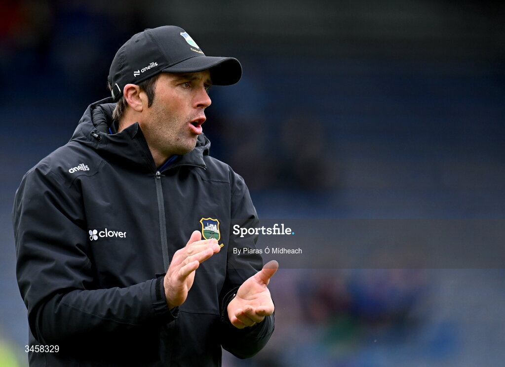 15 May 2026; Tipperary manager James Woodlock before the Electric Ireland Munster GAA Minor Hurling Championship final match between Tipperary and Limerick at FBD Semple Stadium in Thurles, Tipperary. Photo by Piaras Ó Mídheach/Sportsfile