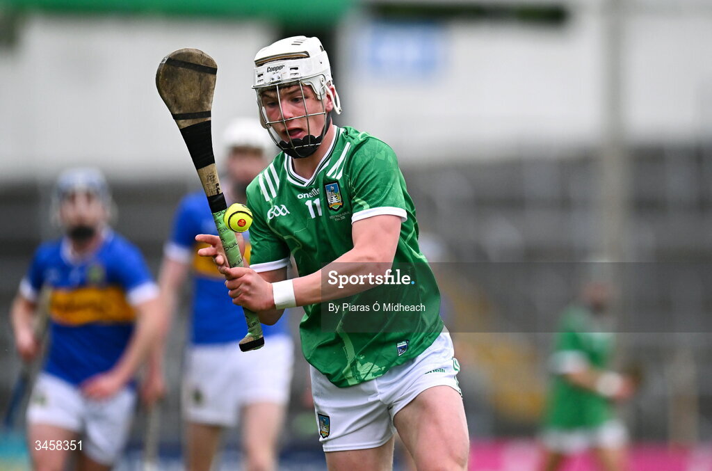 15 May 2026; Ryan Foley of Limerick during the Electric Ireland Munster GAA Minor Hurling Championship final match between Tipperary and Limerick at FBD Semple Stadium in Thurles, Tipperary. Photo by Piaras Ó Mídheach/Sportsfile
