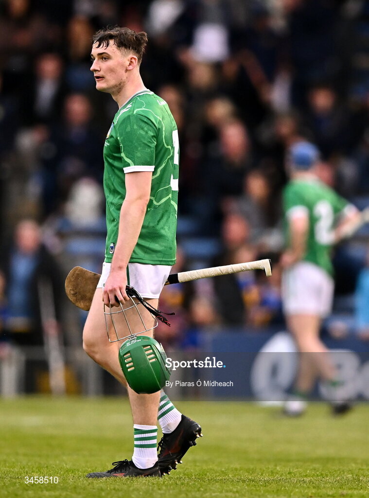15 May 2026; William Ryan of Limerick after his side's defeat in the Electric Ireland Munster GAA Minor Hurling Championship final match between Tipperary and Limerick at FBD Semple Stadium in Thurles, Tipperary. Photo by Piaras Ó Mídheach/Sportsfile