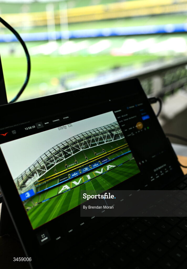 16 May 2026; A general view inside the stadium before the United Rugby Championship match between Leinster and Ospreys at the Aviva Stadium in Dublin. Photo by Brendan Moran/Sportsfile