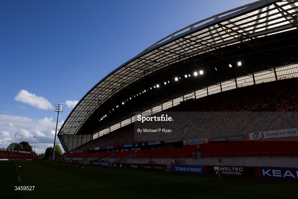 16 May 2026; A general view of Thomond Park before the United Rugby Championship match between Munster and Lions at Thomond Park in Limerick. Photo by Michael P Ryan/Sportsfile