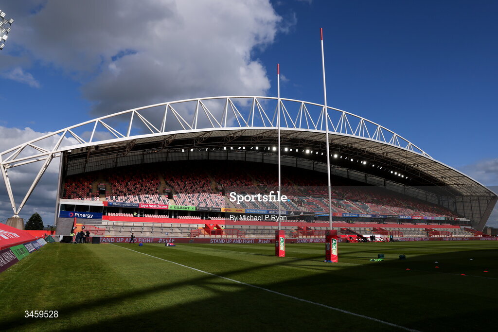 16 May 2026; A general view of Thomond Park before the United Rugby Championship match between Munster and Lions at Thomond Park in Limerick. Photo by Michael P Ryan/Sportsfile