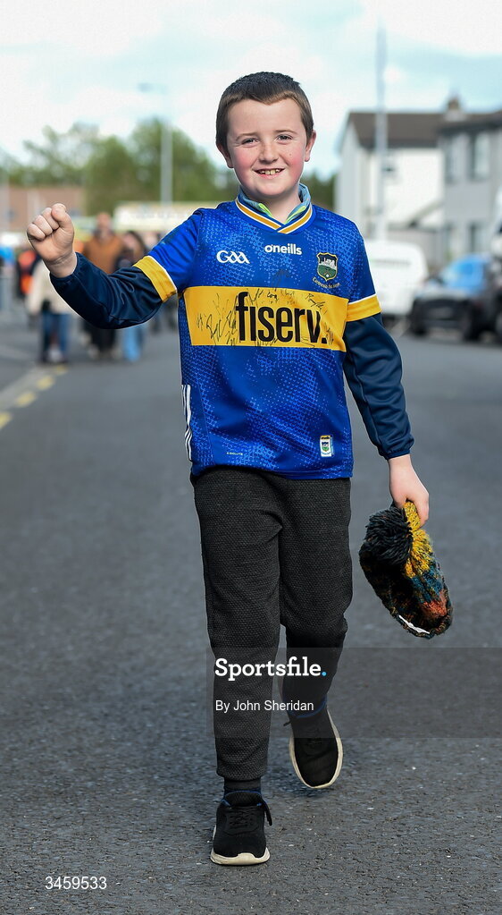 16 May 2026; A young Tipperary supporter before the Munster GAA Senior Hurling Championship Round 4 match between Tipperary and Clare at FBD Semple Stadium in Thurles, Tipperary. Photo by John Sheridan/Sportsfile