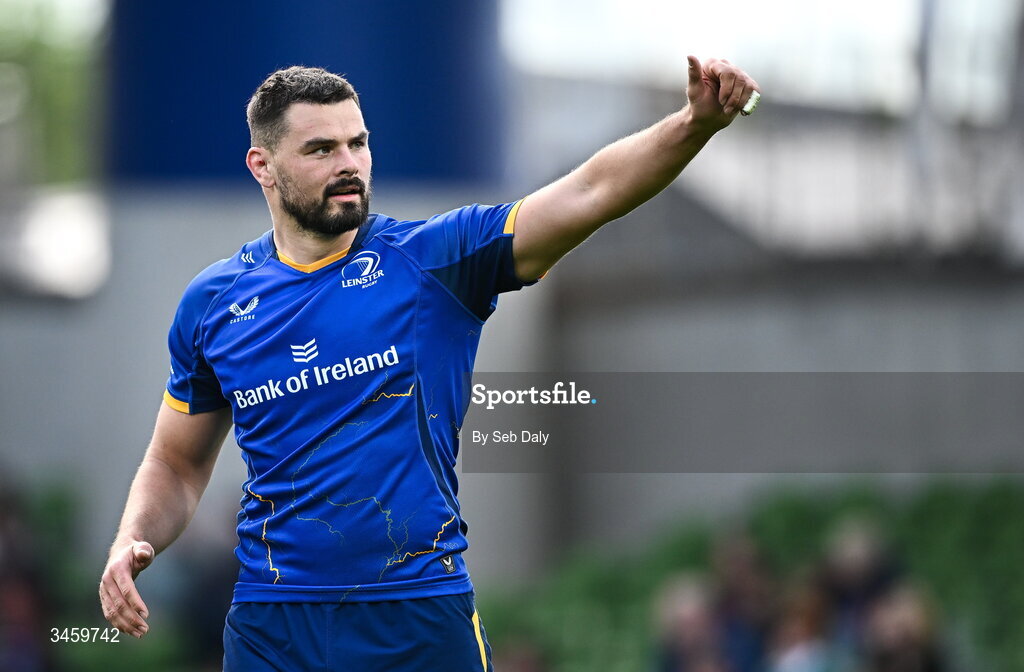 16 May 2026; Max Deegan of Leinster after the United Rugby Championship match between Leinster and Ospreys at the Aviva Stadium in Dublin. Photo by Seb Daly/Sportsfile