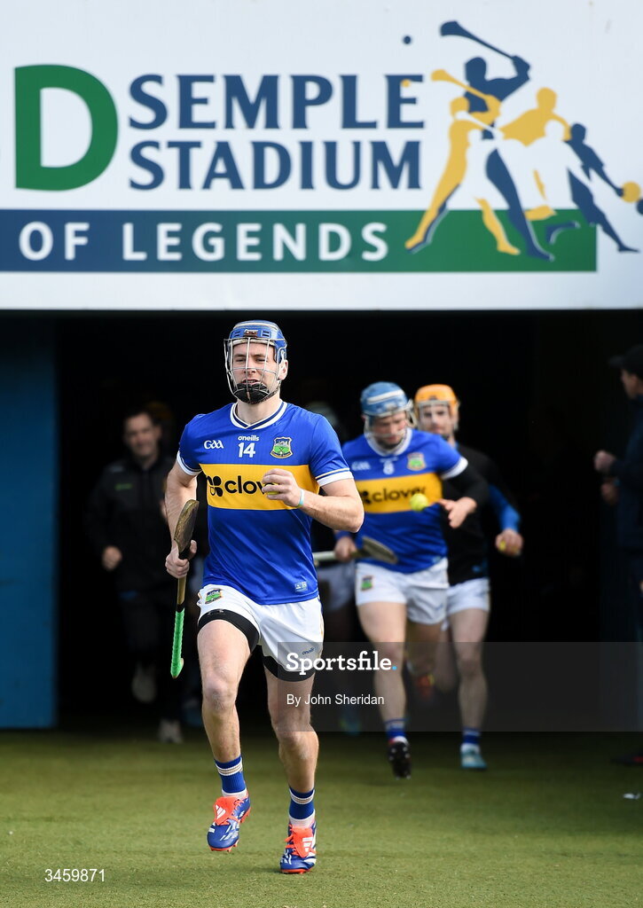 16 May 2026; John McGrath of Tipperary leads his side out before the Munster GAA Senior Hurling Championship Round 4 match between Tipperary and Clare at FBD Semple Stadium in Thurles, Tipperary. Photo by John Sheridan/Sportsfile